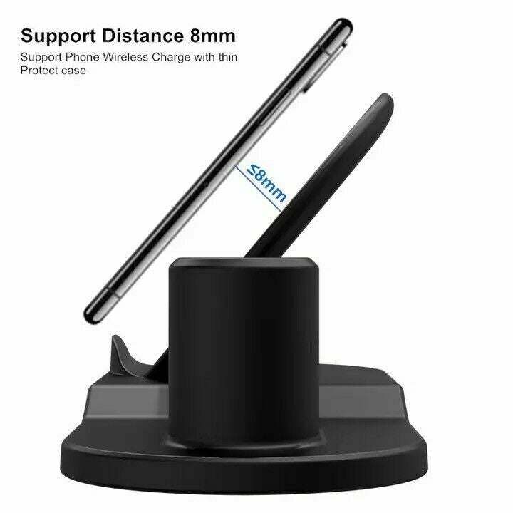 Wireless Fast Charge Stand Dock 3in1 Phone Charging Watch Ear Pods Charger