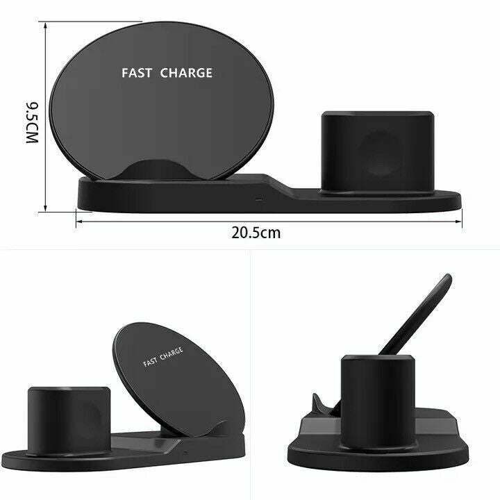 Wireless Fast Charge Stand Dock 3in1 Phone Charging Watch Ear Pods Charger